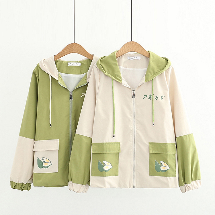 アウター ジャケット アボカド バイ長袖 森ガール レディース  