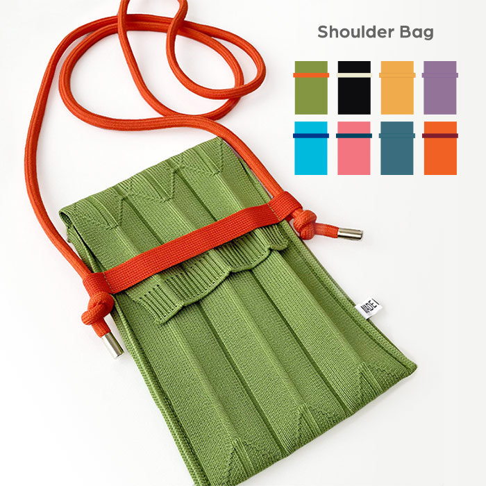 スマホポーチ 全機種対応 プツバッグ 斜めがけ マルチポシェット 縦型 ミニ 軽 小さめ プツ スリム ニット 肩掛け サコッシュバッグ ショルダーバッグ 