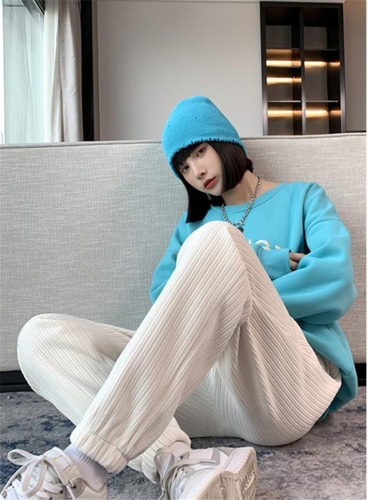 コーデュロイ 裏起毛 スウェットパンツ 韓国 ストリート HIPHOP 衣装 K-POP オルチャン レディース 原宿系 ダンス 