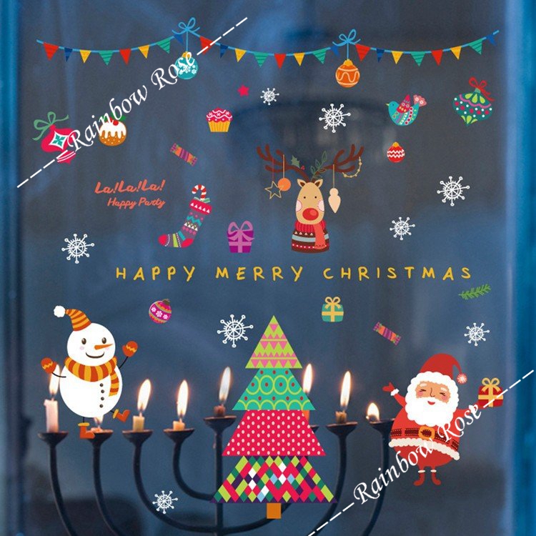 クリスマス ウォールステッカー サンタクロース トナカイ クリスマスツ雪だるま クリスマス装飾 クリスマス雑貨 店舗装飾 