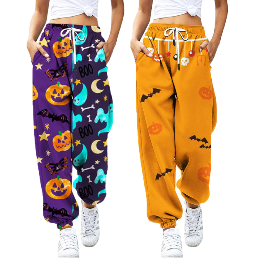 ハロウィンヨガパンツ ヒップアップ トレーニング フィットネス エアロビクス ズボン エアロビクスウェア ズボン ダンス衣装 美脚 ランニングウェア 