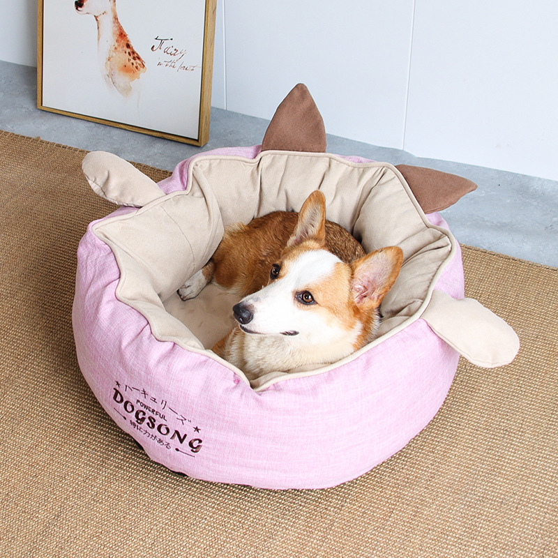 犬 ベッド 大型犬 ペットベッド ベット 春夏 洗える ハウス クッション 滑り止め 猫用 円形 猫ベッド 小型犬 ペット ふわふわ 中型犬 かわいい 室内 猫 おしゃれ