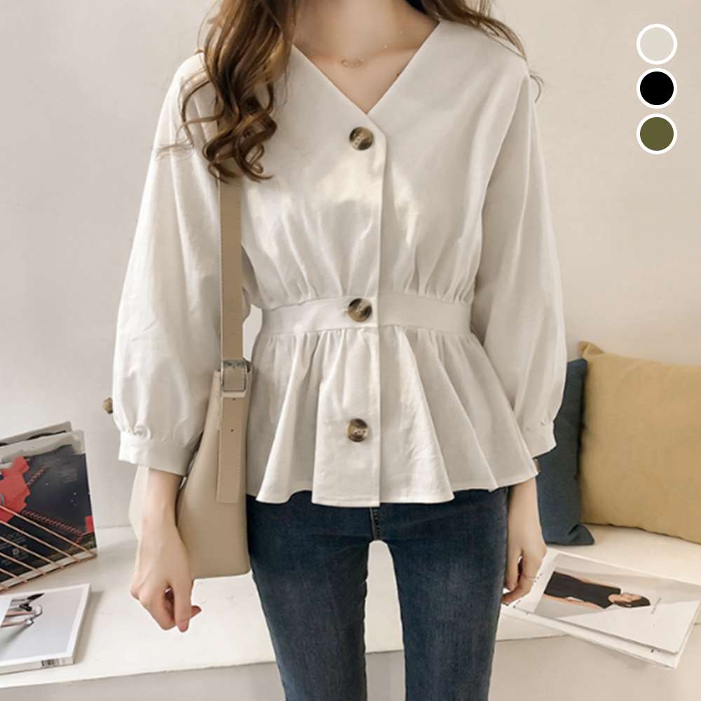 シャツ ブラウス Vネック レディース  