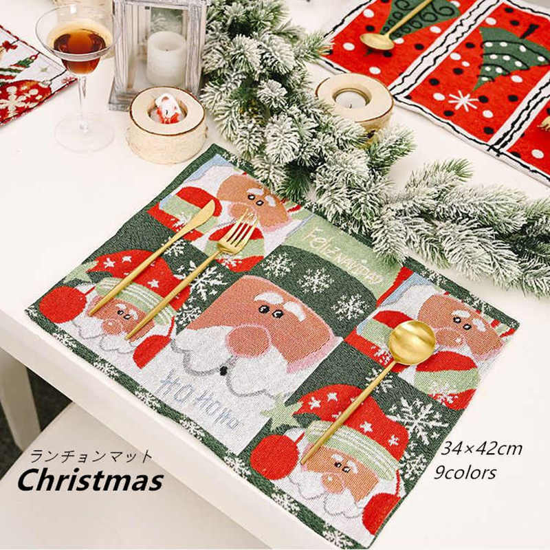 お取り寄せ商品 ランチョンマット 34CMX42CM 9色展開 ランチマット ランチクロス クリスマス CHRISTMAS ファブリック イ テーブルウェア 長方形 テーブルマット 