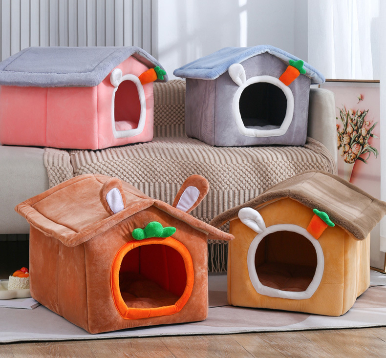 ペット ハウス 犬ハウス 猫ハウス ドーム型 犬 猫 クッション 屋根のハウス ベッド 折りたたみ 小型犬 通年 犬小屋 ふわふわ おしゃれ 夏 ソファ 介護 