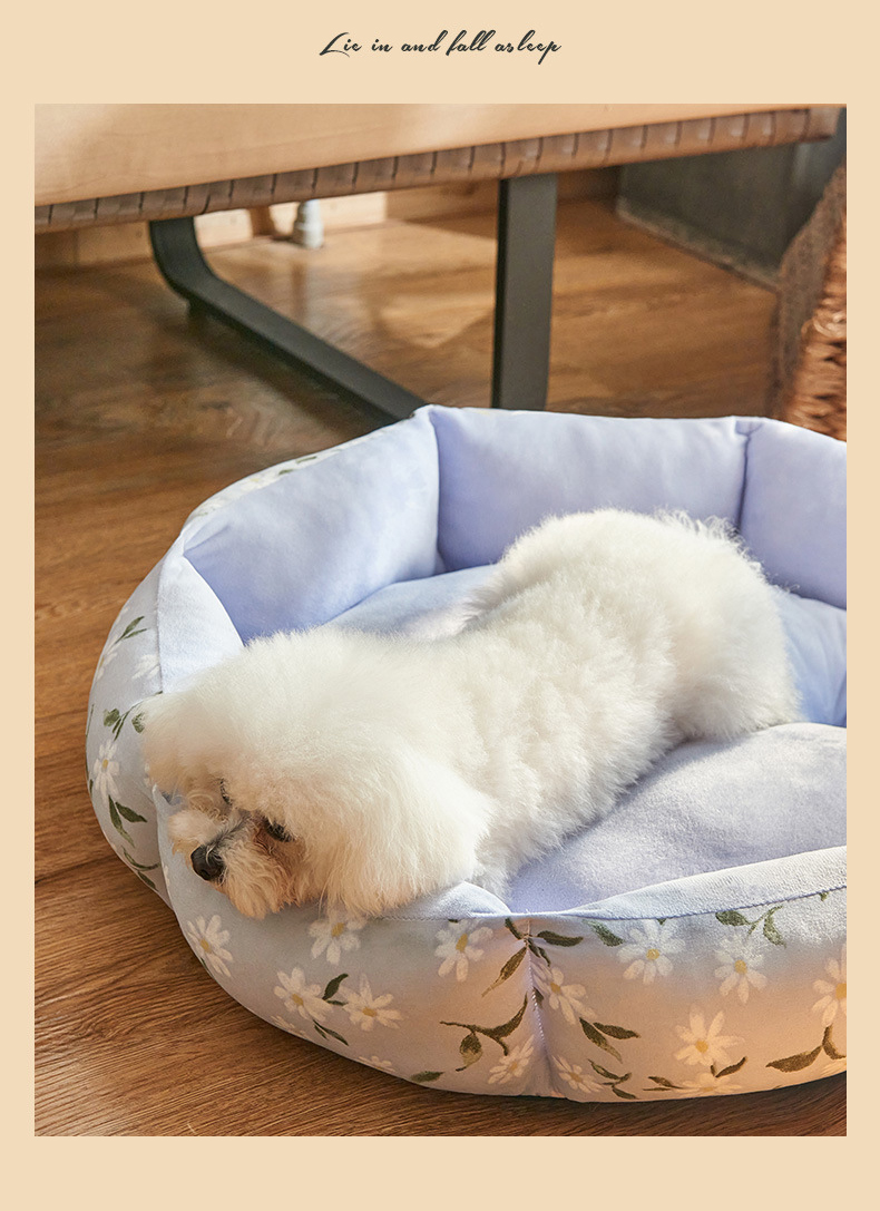 犬猫 ペットベッド 花柄 小型 クッション 犬用 猫ベッド 肌触り抜群 猫用 かわいい ペットソファ 滑り止め 春夏秋冬 洗える キャットハウス 四季適用 犬ベッド 