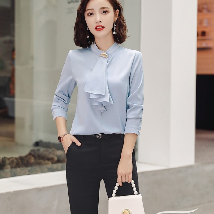 レディースシャツ オフィスシャツ 穏やかな3色選び トップス ブラウス 春夏 カジュアル風 オシャレ 着痩 きれいめ 