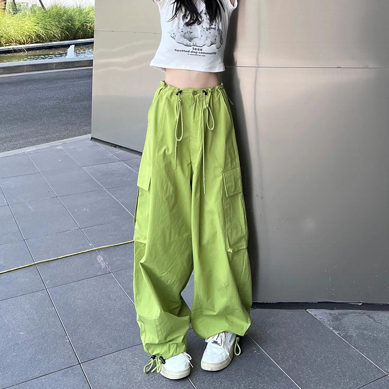 カーゴパンツ ワイドパンツ ドロスト 韓国 ストリート HIPHOP ダンス レディース K-POP 衣装 原宿系 オルチャン 