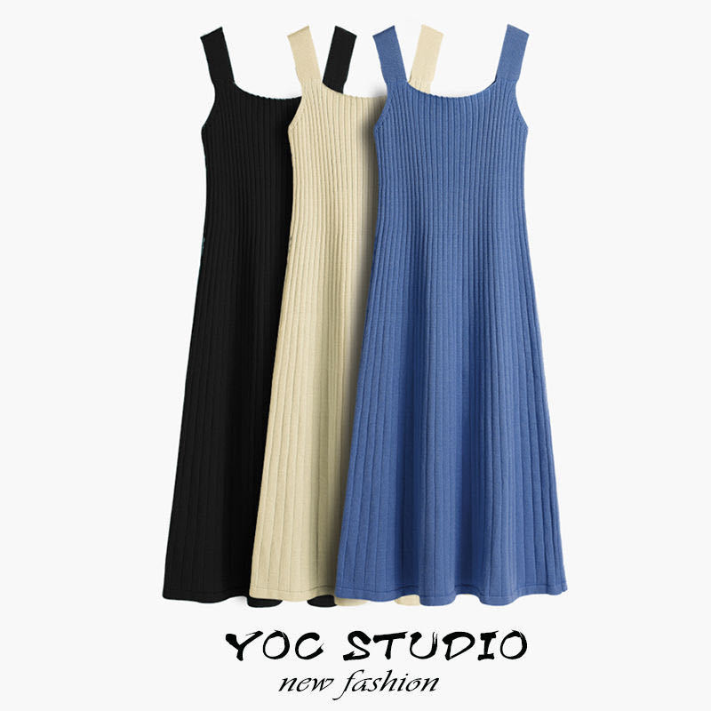 お取り寄せ商品 ワンピース レディース タンクトップ S-2XL 3COLOR 夏ワンピース ノースリーブ シンプル 無地 キャミソールワンピース タンクトップワンピース 