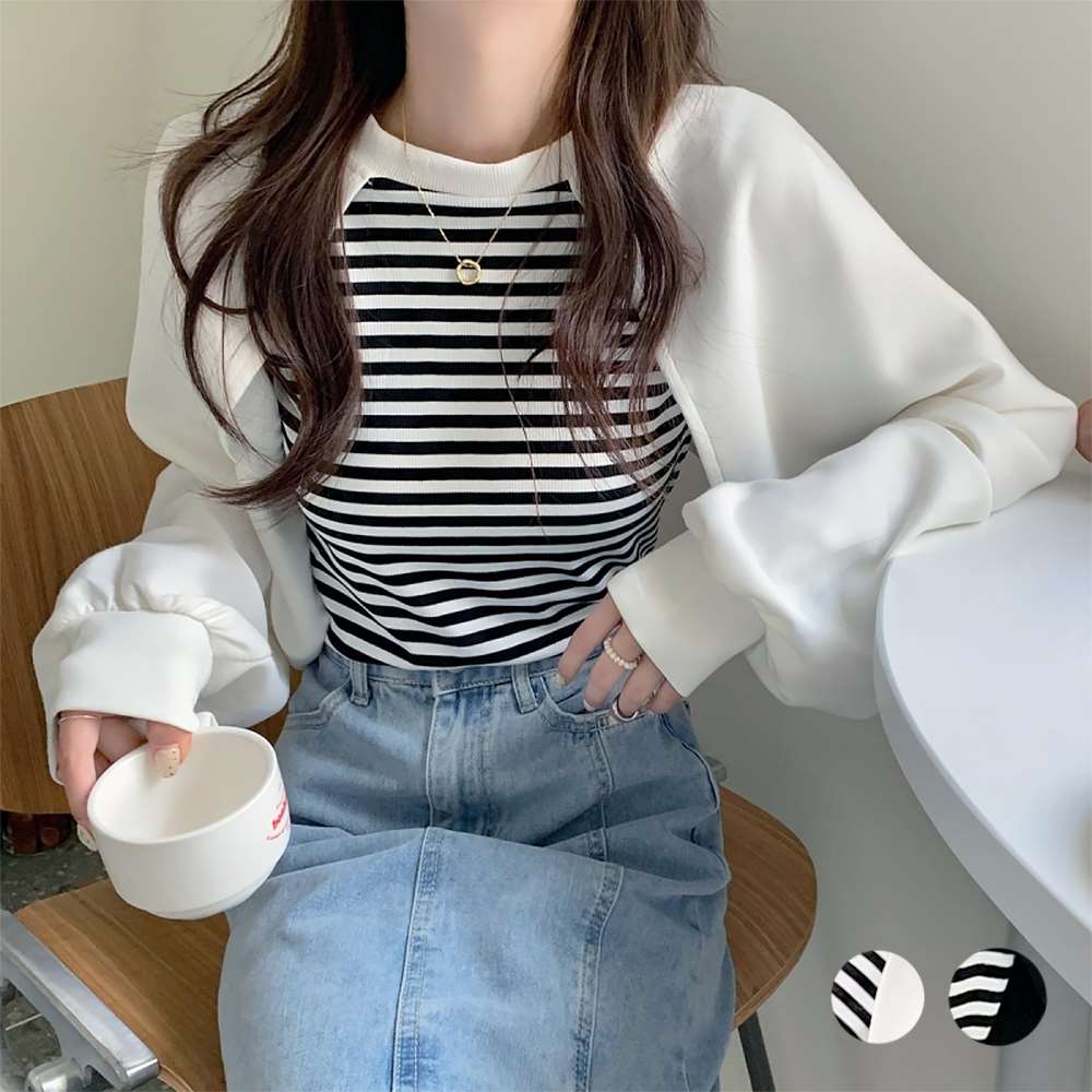 レイヤード スウェット レディース 長袖  