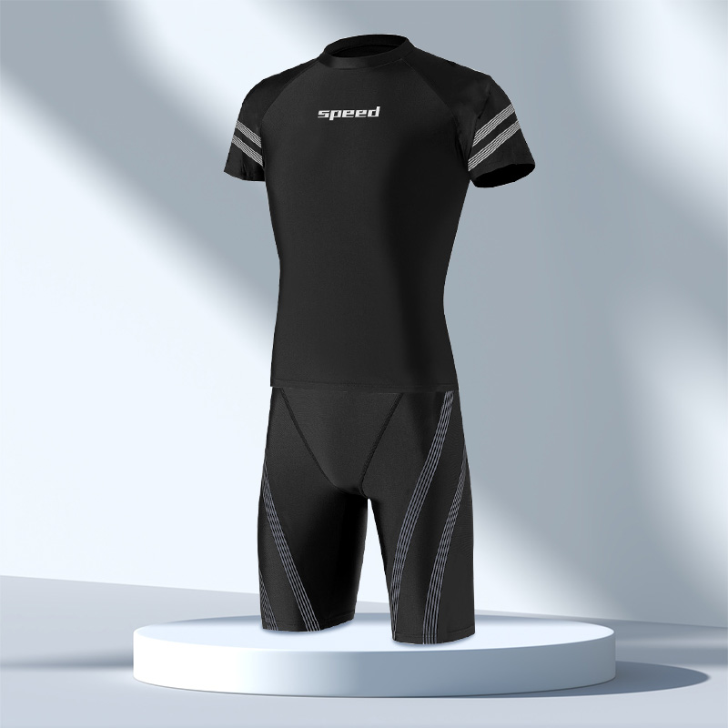 水着 競泳水着 メンズ 半袖ラッシュガード ショートパンツ スイムウェア 水泳 ボーイズ 2点セット 速乾 