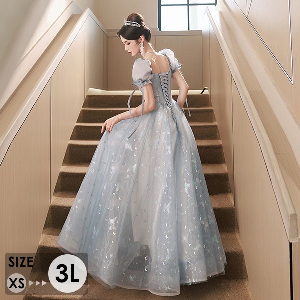 ロングドレス 大人 ピアノ 発表会 キラキラ マキシ丈 韓国 大きいサイズ 小さいサイズ 母親 演奏会 パーティードレス 結婚式 