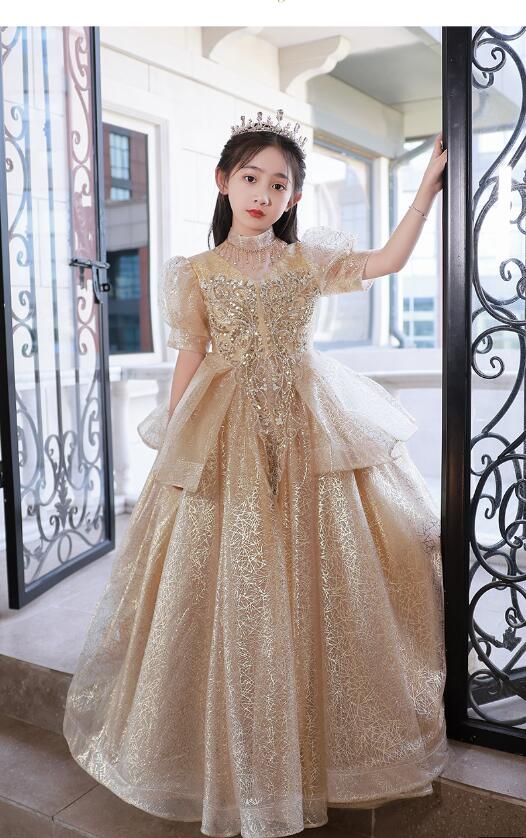 ピアノ発表会 子供ドレス 女の子の誕生日 プリンセスドレス スパン素敵 キレイめ 発表会ドレス ジュニア服 演出服 キッズドレス 女児ドレス 