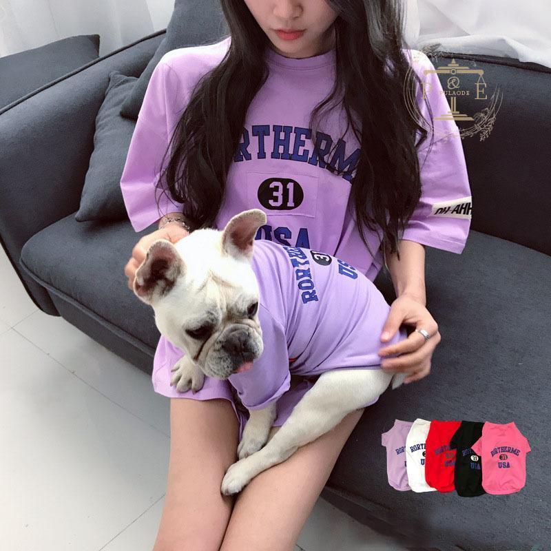 犬とお揃い 新作 犬 ペアルック 犬服 ペットと家族お揃いの服 ドッグウェア 飼い主お揃い 犬 春夏秋服Tシャツ 猫とオーナーがペアルック出来る 犬服 お揃い 