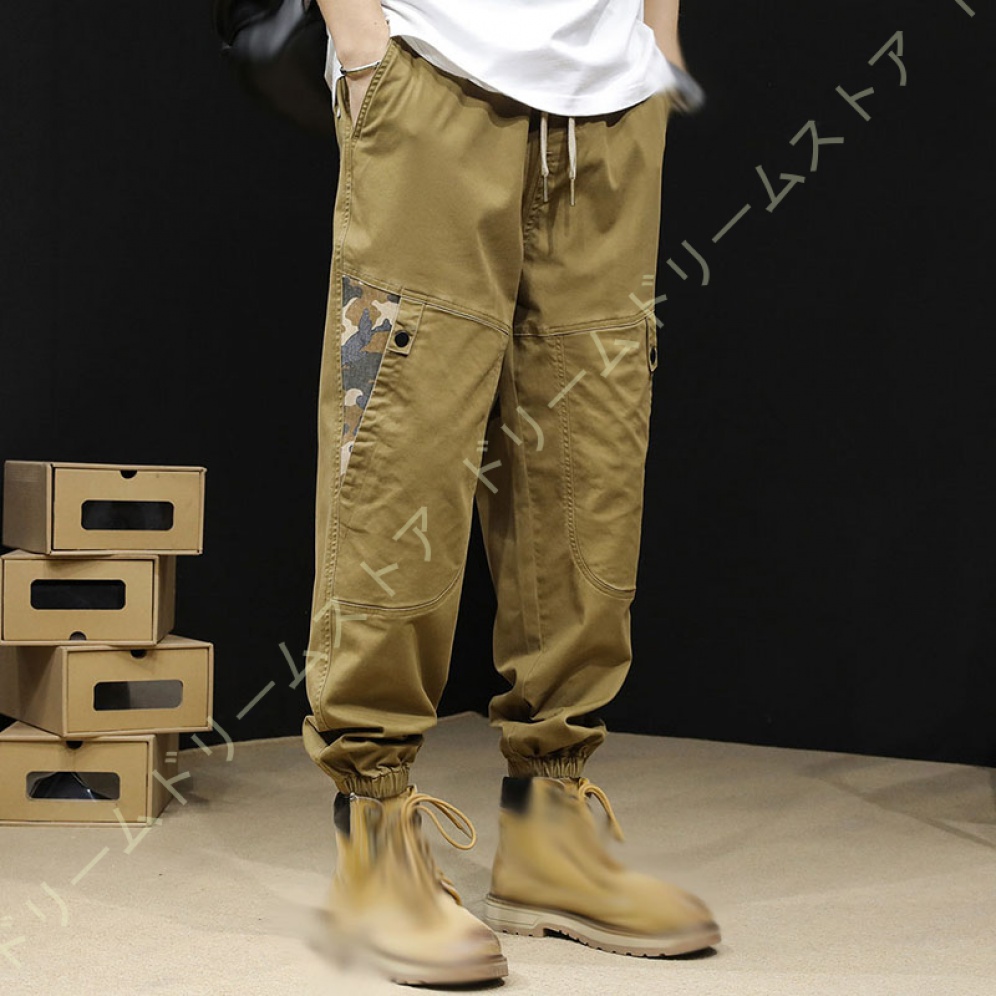 大きいサイズ メンズ パンツ カーゴパンツ ワイド ゆったり ズボン ワーク イージーパンツ 作業服 ワークパンツ 黒 作業着 大きいサイズ ミリタリーパンツ 