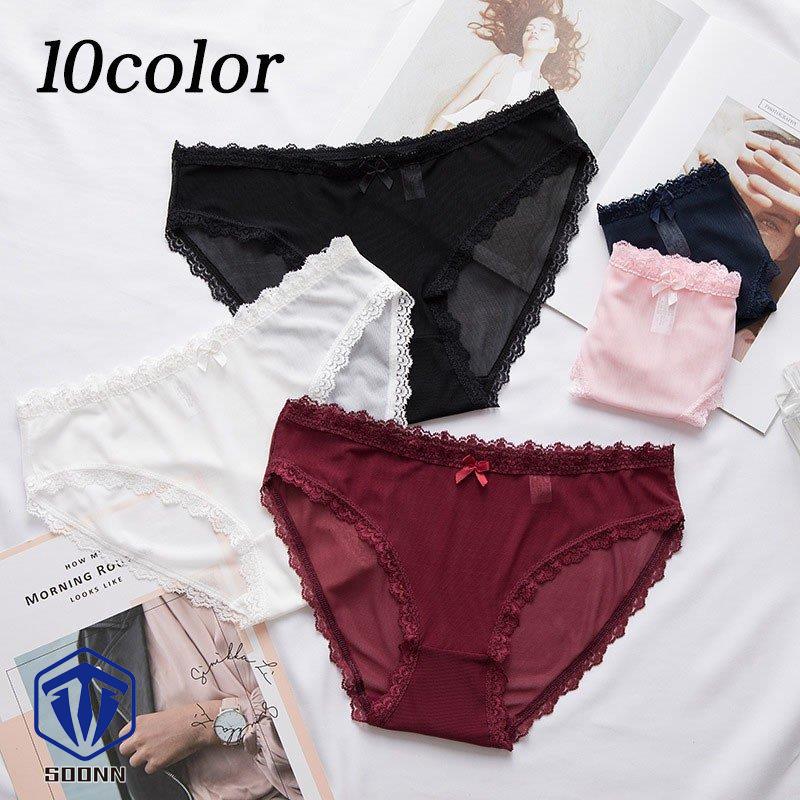 ショーツ パンティ 下着 レディース 女性用 ローライズ 黒 レース メッシュ 赤 リボン付き スタンダード ヘビロテ 白 定番 ピンク 通気性 透け 