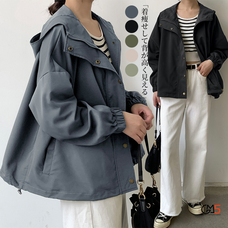 モッズコート レディース 秋服 ミリタリーコート 大きいサイズ Aライン ミドル丈 ジャケット ショート丈ジャケット 体型カバ 無地 