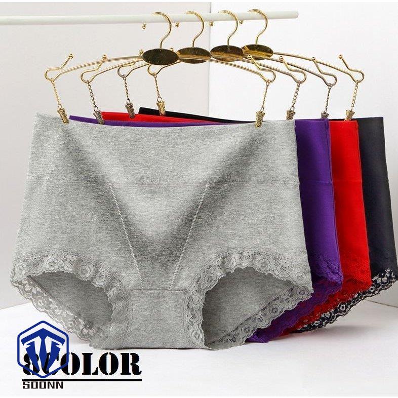 レディースショーツ スタンダード 単品 パンツ パンティー おへそすっぽり シンプル レース インナー 女 ソリッド無地 女性用下着ショーツ 