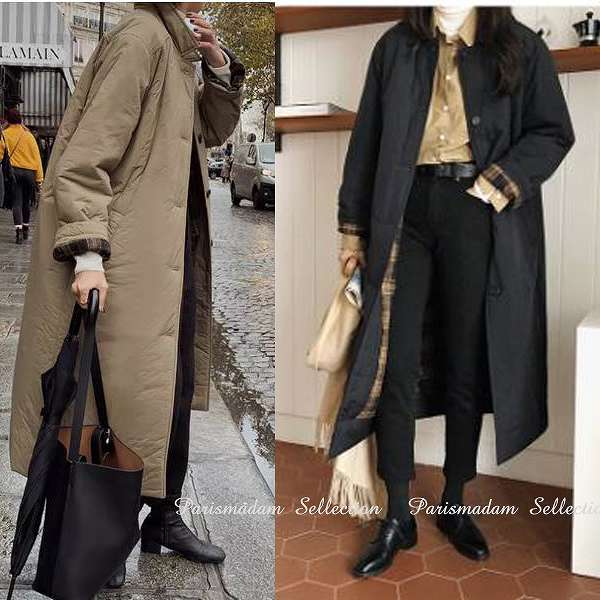 中綿入り ステンカラーコート 防寒 暖かい トレンチコート 長袖 ベージュ ロングコート お出かけ 通勤 送料無料女子会20代30代40代50代60代 