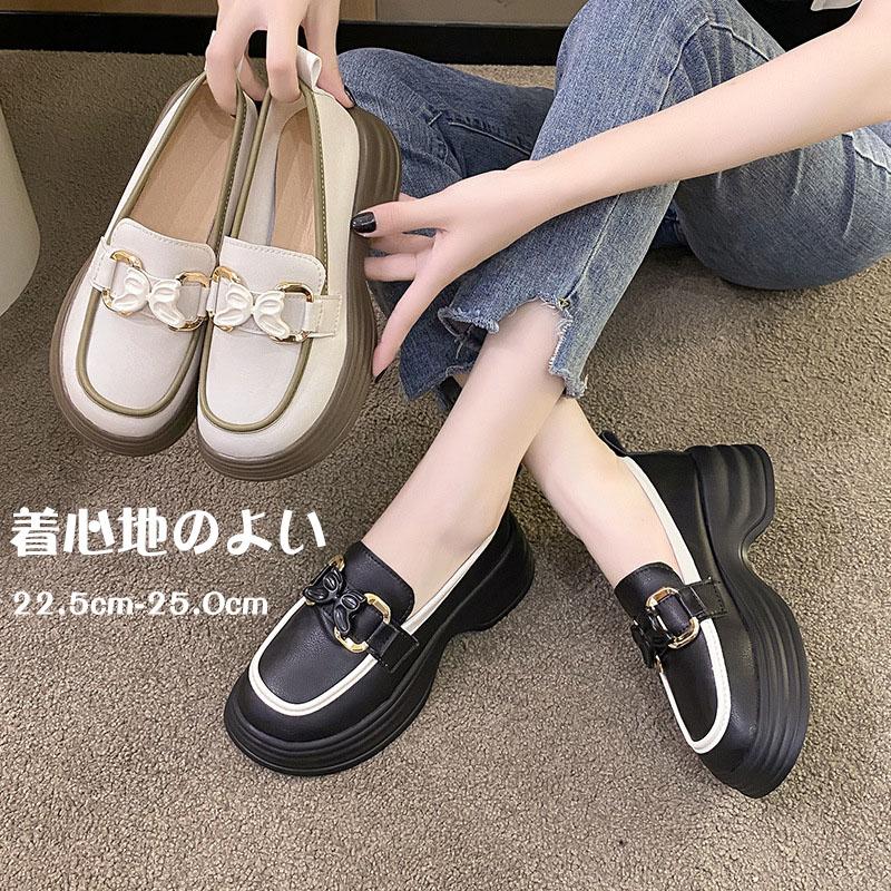 ローファー レディース スリッポン 厚底 柔らかいソール 痛くない 美脚 モカシン 走れる 日常着用 通勤 衝撃吸収 歩きやすい 滑り止め 