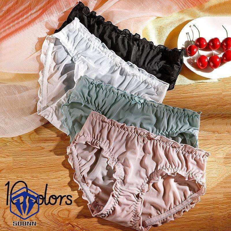 ショーツ レディース メッシュ パンツ パンティ ローライズ 単品 ランジェ通気性 女性用 無地 シンプル シースルー 下着 