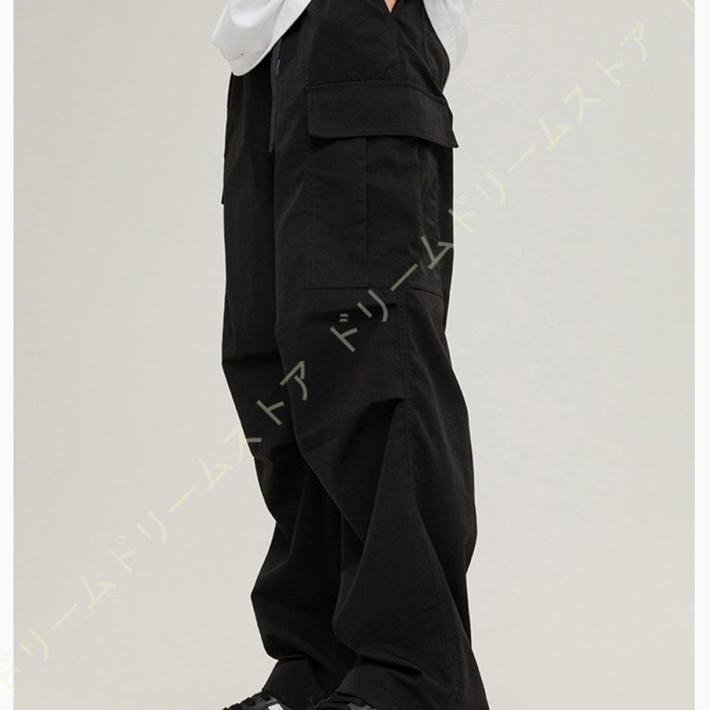 カーゴパンツ メンズ ズボン 秋服 涼しい ワイドパンツ 袴パンツ ロングパンツ ゆったり おおきいサイズ 軽量 無地 ビッグシルエット 通気 薄手 ズボン 