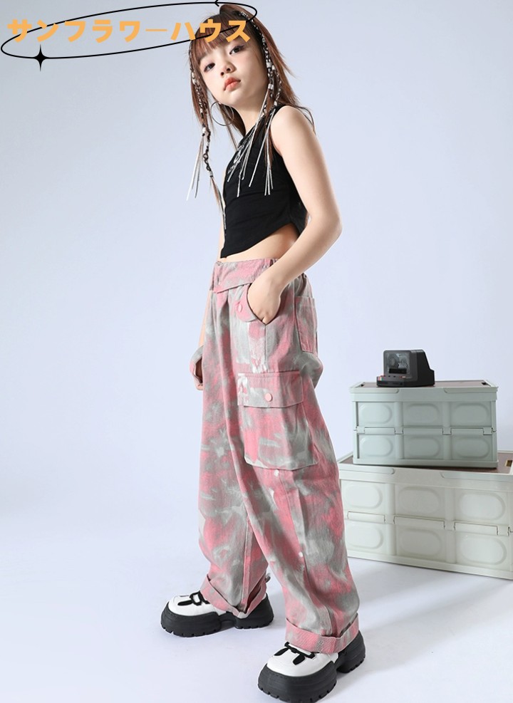 ダンス 衣装 ヒップホップ 韓国 キッズダンス衣装 トップス ステージ衣装 パンツ 女の子 体操服 練習着 ダンス ダンス 