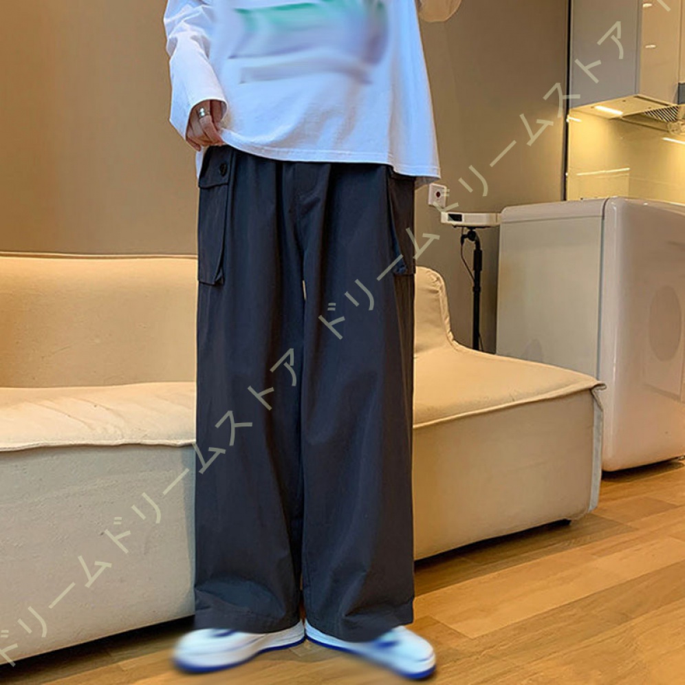 カーゴパンツ ワイド カーゴ ゆったり パンツ 服 ワイドパンツ カジュアル ボズボン イージーパンツ ストリート シンプル ユニセックス カジュアル 