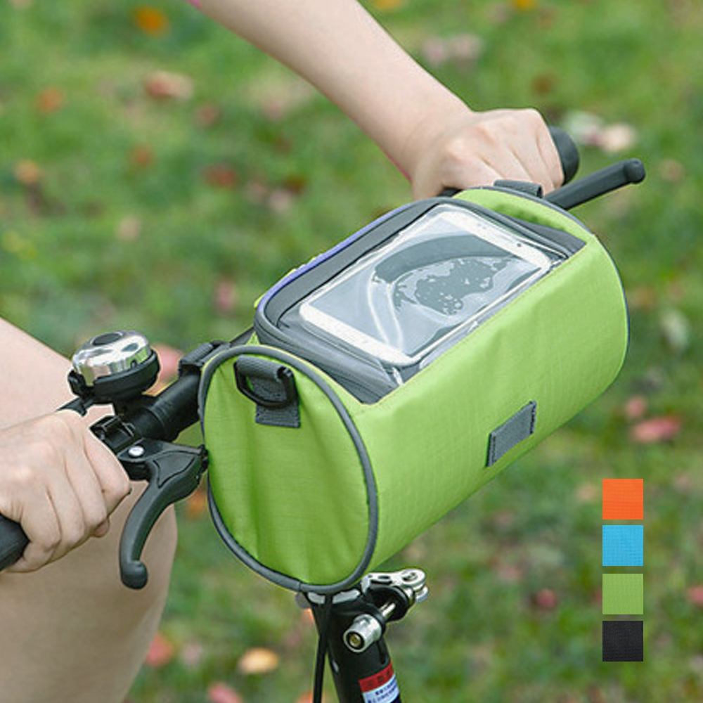自転車トップチューブバッグ 筒形バッグ  