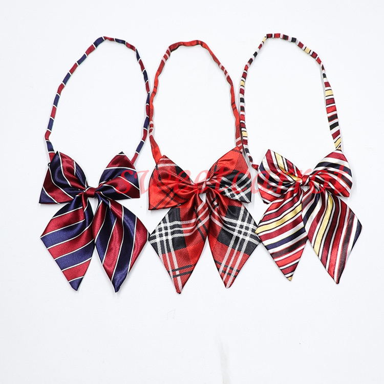 46COLOR スクールリボン お洒落 女子高生 韓国風 レディース ワンタッチ セーラー服 ストライプ 中学生 プレゼント リボン 業務用 かわいい 制服リボン 