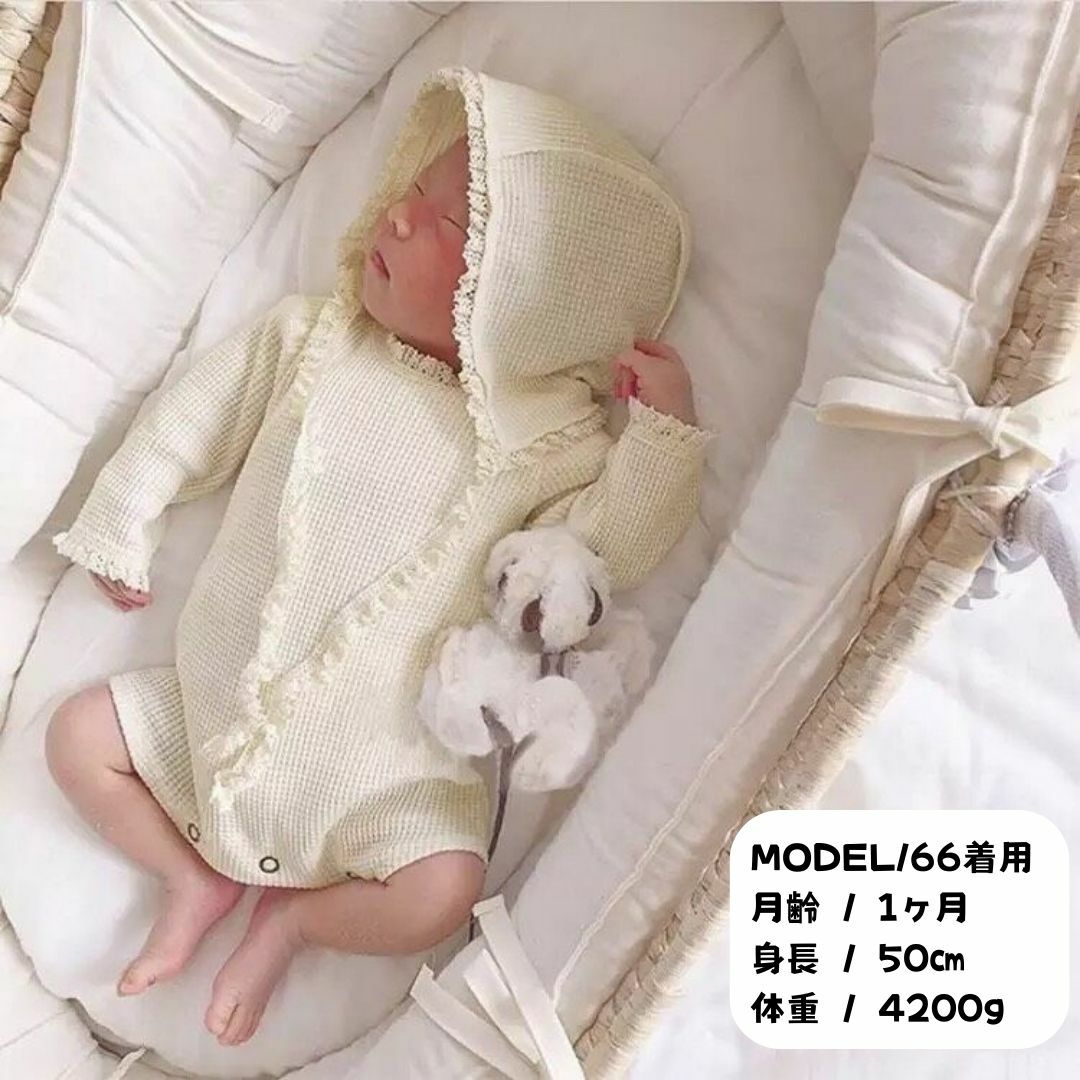 ワッフル ロンパース ボンネットセット ベビー服 ベビーロンパース 赤ちゃんロンパース 秋 新生児 新生児ロンパース 春 セレモニードレス ワッフルロンパース 