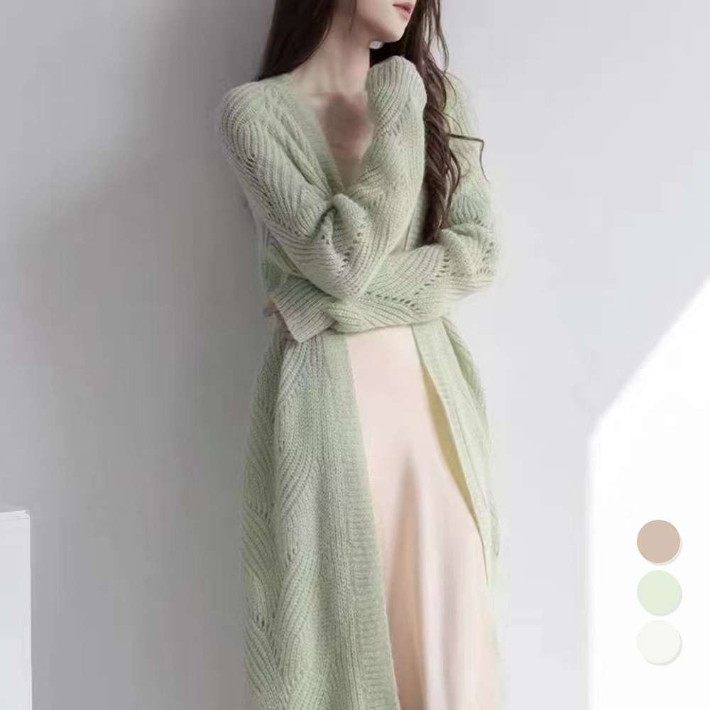 ニット カーディガン ロング レディース  