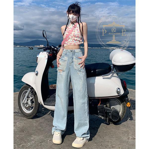 デニムパンツ レディース ジーンズ ジーパン バギーパンツ ガウチョパンツ ゆったり 美シルエット ファッション ワイドパンツ 春夏秋 