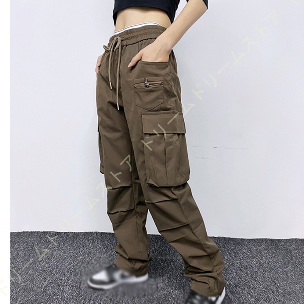 ミリタカーゴパンツ メンズ ゆったり ポケット カーゴパンツ ミリタリーパンツ カーゴ パンツ 衣装 ズボン 黒 ダンス ヒップホップ ストリート系 