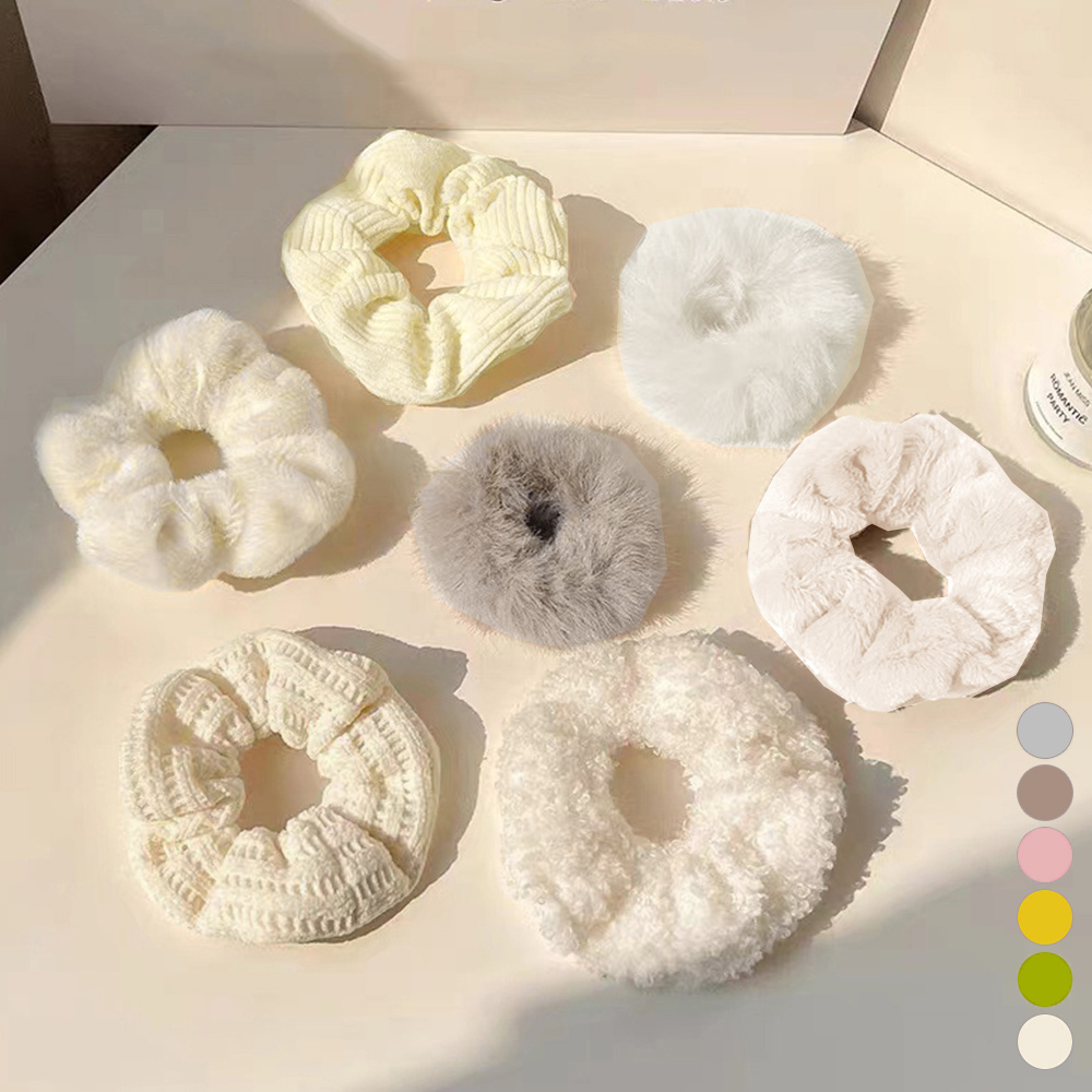 シュシュ 7本セット秋冬ヘアアクセサ。可  