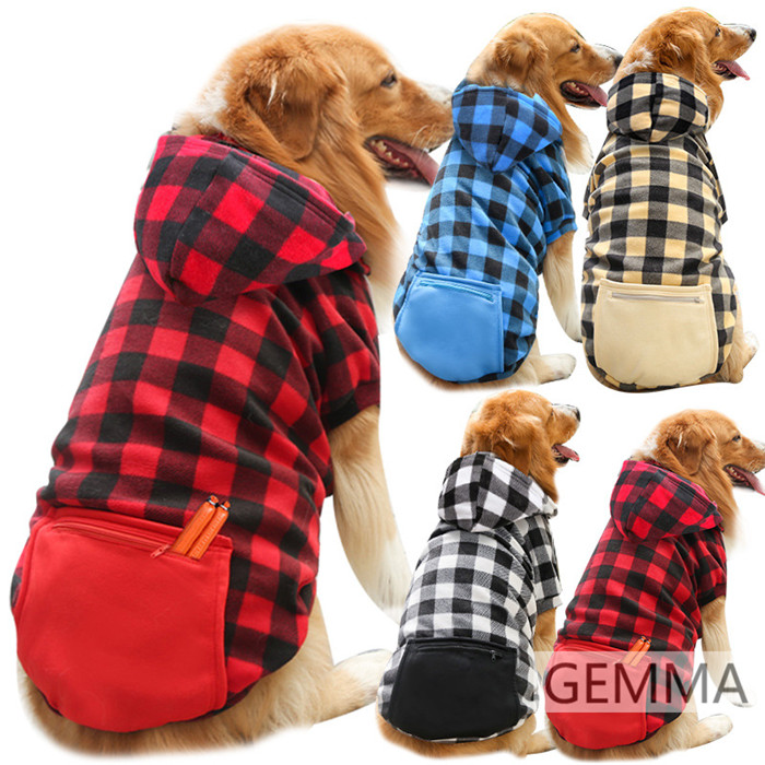 犬服 ドッグウェア ペット服 格子縞 チェック柄 可愛い 中型犬 出かけ ハスキー 大型犬柴犬 小型犬 暖かい 秋田犬 保温 