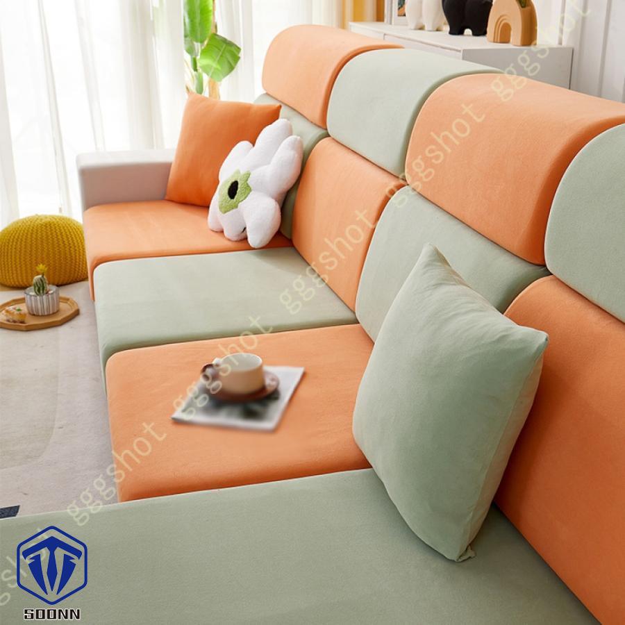 ソファー座面カバー ストレッチ クッションカバー 伸縮素材 ソファー クッション 1ピース 洗える 無地 フィット式 カバー 3人掛け 座面のみ ソファーカバー 
