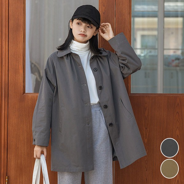 トレンチコート レディース 秋コート 小柄 着やせ かわいい 秋 コート 秋服 春 ベージュ アウター 秋物 トレンチ 