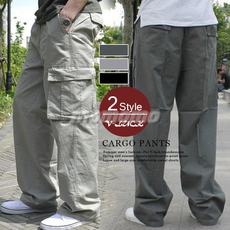 カーゴパンツ メンズ 大きいサイズ ゆったり 作業服 ボ太め カジュアル パンツ 春物 ズボン 