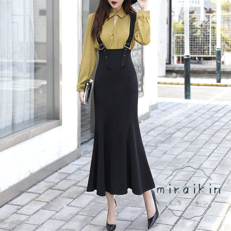 ジャンパースカート サロペット ジャンスカ キャミワンピース レディース ワンピース 重ね着 マーメイドスカート オールインワン 30代 可愛い 送料無料 20代 