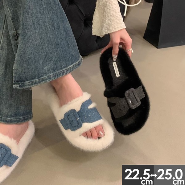 ファーサンダル 厚底 スリッパ サンダル もこもこ 室内室外兼用 レディース おしゃれ ブラック コンフォート ホワイト ふわふわ 