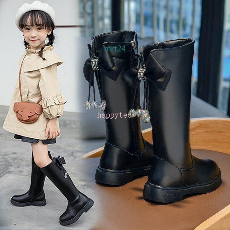 ロングブーツ 子供靴 バックリボン 女の子 秋冬 ハイブーツ コンクール発表会 おしゃれ カジュアル 可愛い 長靴 子供ブーツ 入学式 キッズ 結婚式 フォーマル 