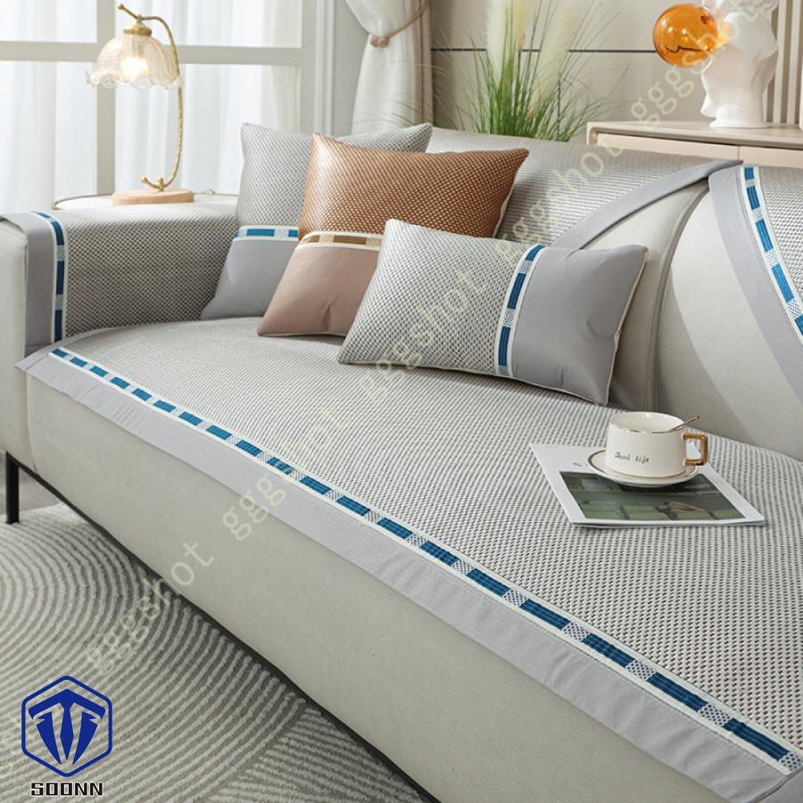 ソファーカバー おしゃれ 幾何学 柄 ソファ 椅子 夏用 ソファカバー 防静電 1ピース 肘なし 滑り止め マルチカバー 肘付き 冷感 通気 柔らかい ソファーシーツ 