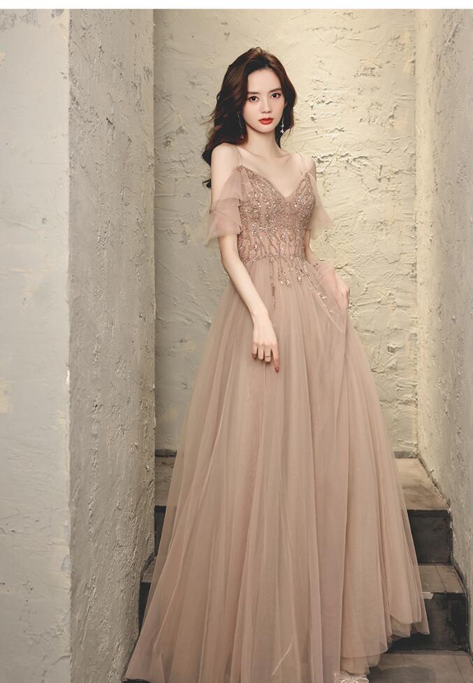 ロングドレス イブニングドレス ノースリーブ キャミドレス 発表会ドレス Vネック 演奏会ドレス 二次会ドレス パーティードレス セクシー 結婚式ドレス 