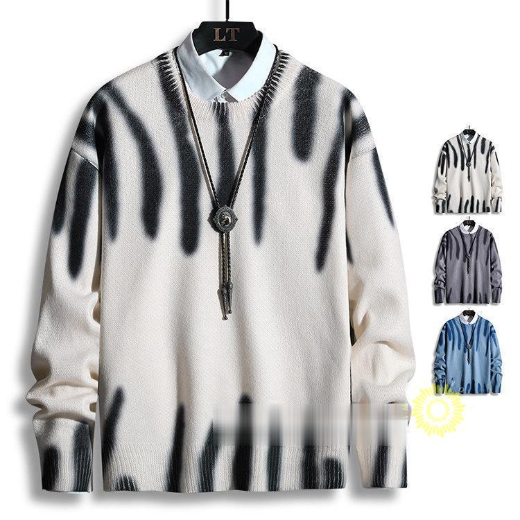 メンズニットセーター 長袖 ニット 丸首 プルオーバー ゆったり トップス トップス 通勤 秋服 カジュアル ニットソー 