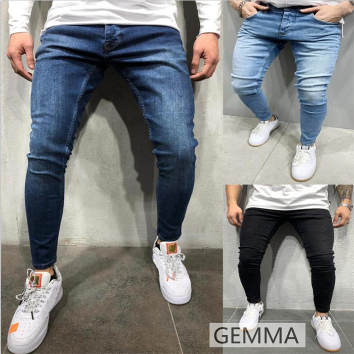 送料無料 ジーパン デニムパンツ スリムパンツ スリムジーンズ メンズ ストレッチ シンプル スキニーパンツ カジュアル 父の日 細身 