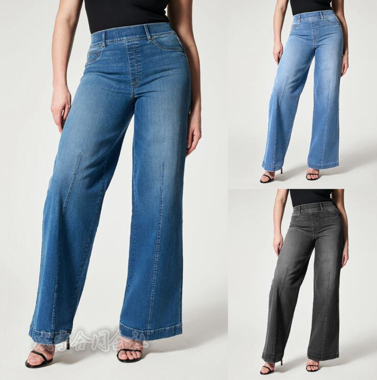 ゆるパンツ デニムパンツ レディース ワイドパンツ ハイウエスト ストレート 体系カバー 小さい ジーンズ 春夏 冬 ゆったり 秋 ボ美脚 大きい カジュアル 