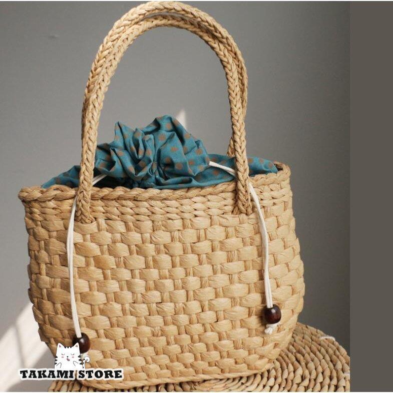 かごバッグ 草編みバッグ レディースバケットバッグ 麦わら トートバッグ かばん手提げバッグ 小物入れ ピクニック おしゃれ 旅行バッグ 