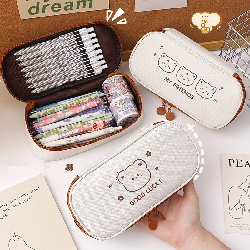 キャラクター シンプル ペンケース 全4種類 文具ペンケース大容量 筆箱 送料無料 
