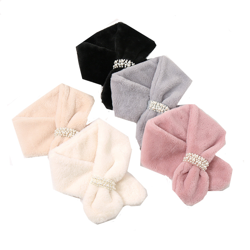 送料無料 マフラー レディース ファーマフラー パール冬 ふわふわ 秋冬防寒 ソフト差し込み 柔らかい 